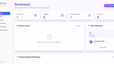 Social Media Post Scheduler template preview