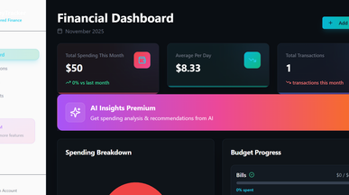 Smart Money Tracker template preview
