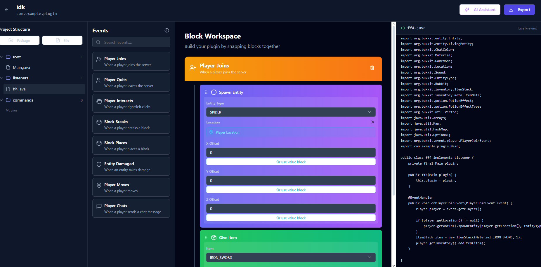 BlockyCraft Plugins template preview