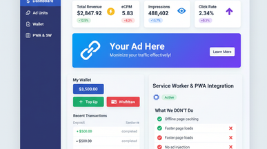 Online Earning with Ads template preview