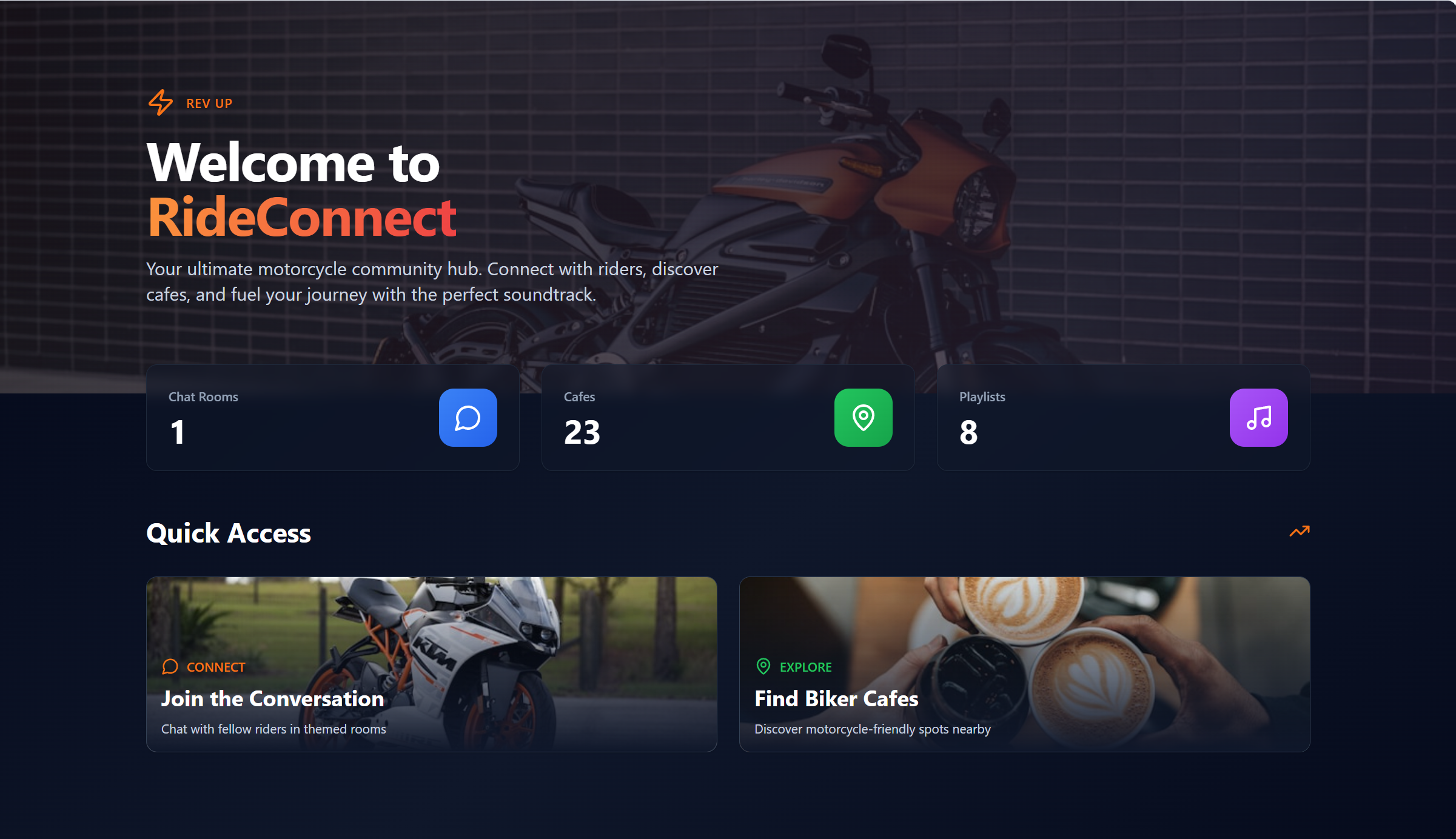 RideConnect template preview