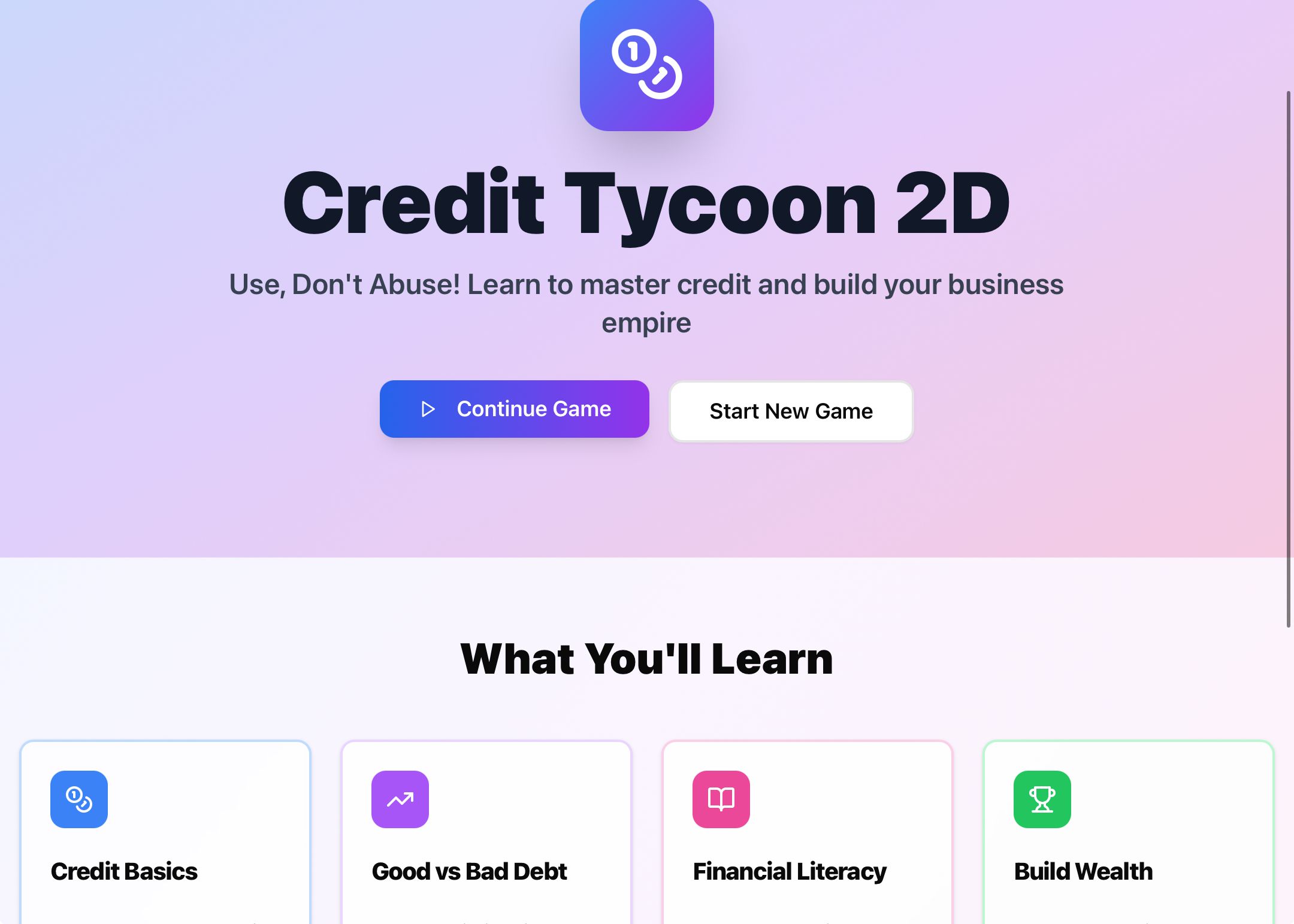 Credit Sim 1 template preview