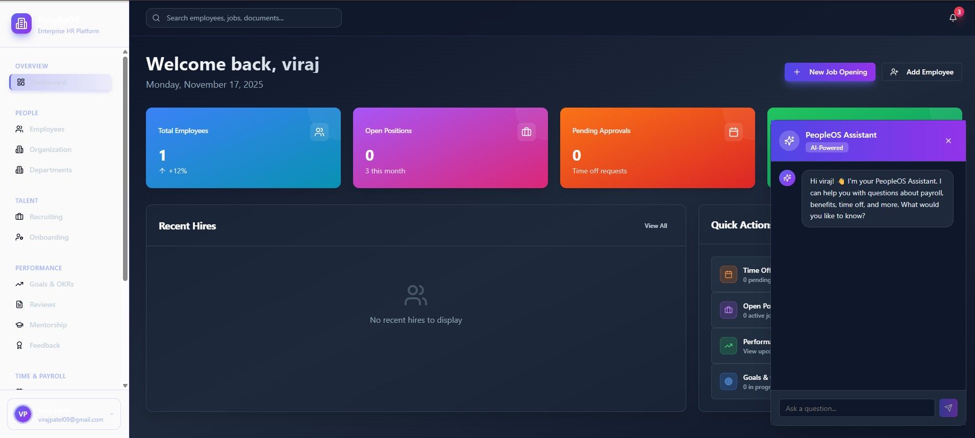 AI Assisted - EOS HR template preview
