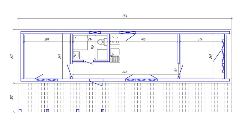 BREMEN, 45m² - 2D pôdorys domu