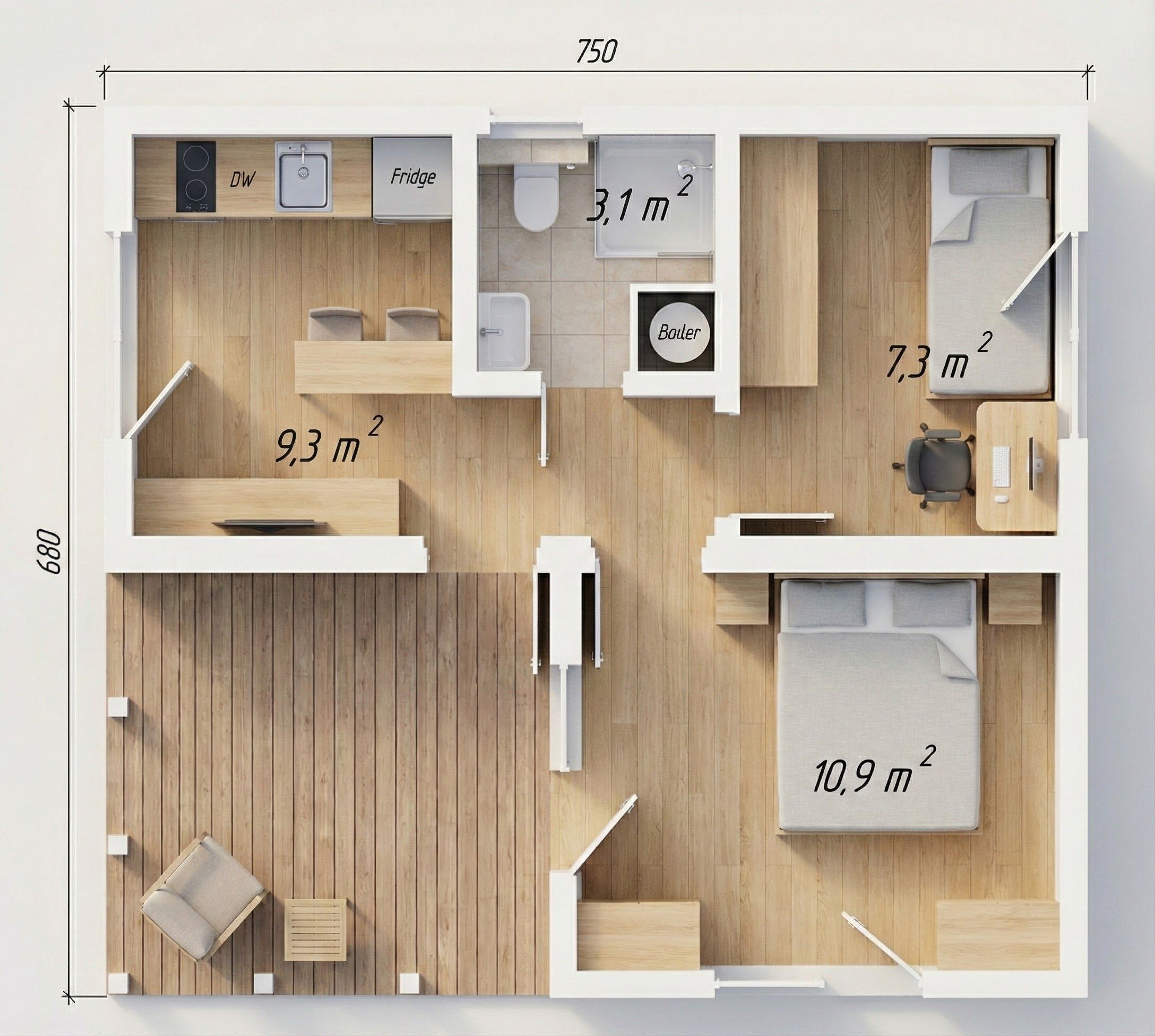 3D Pôdorys domu