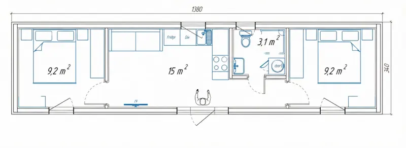 VANCOUVER, 47m² - 2D pôdorys domu