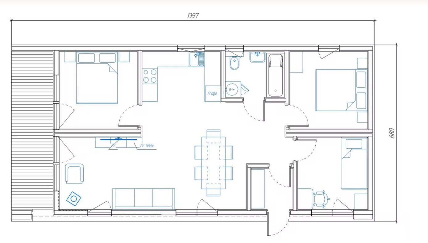 LISABON, 95m² - 2D pôdorys domu