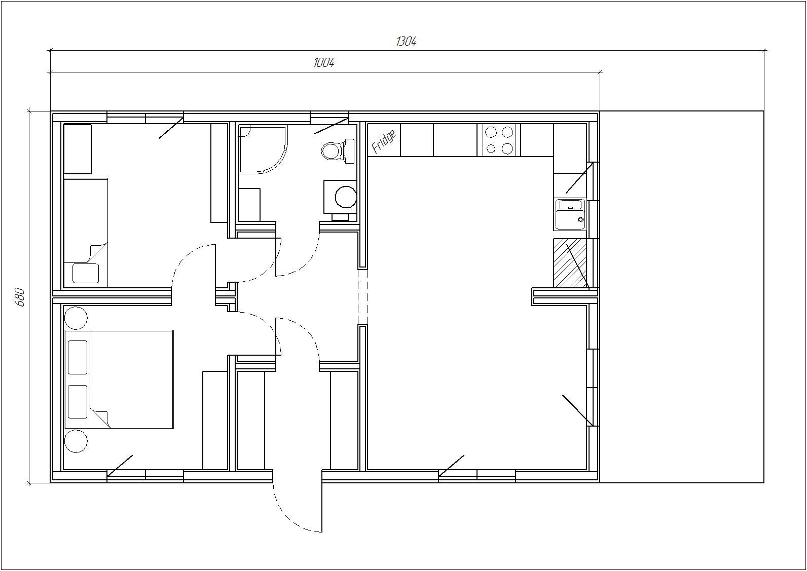 HELSINKI, 85m² - 2D pôdorys domu