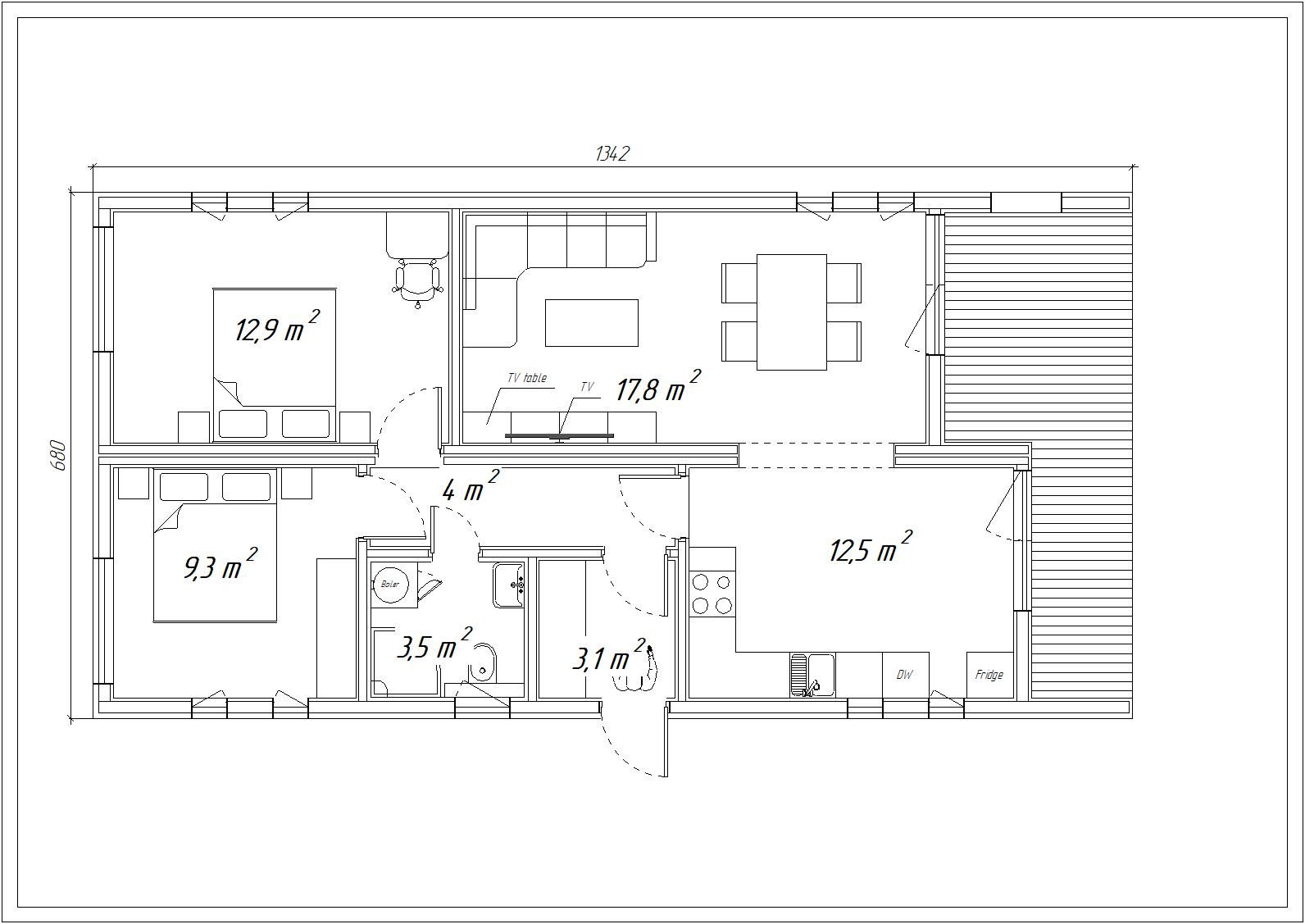 VERSAILLES, 91m² - 2D pôdorys domu