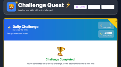 Trivia Adventures template preview