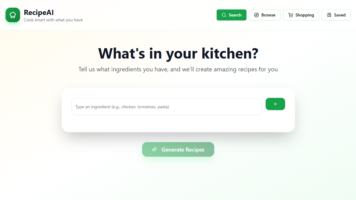 RecipeAI template preview