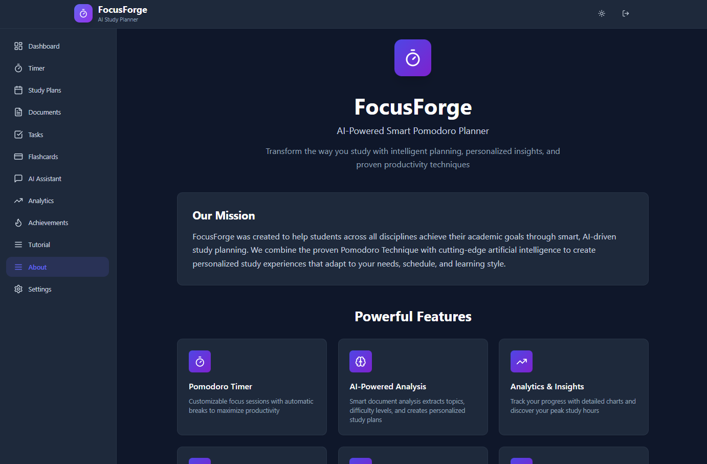 FocusForge template preview