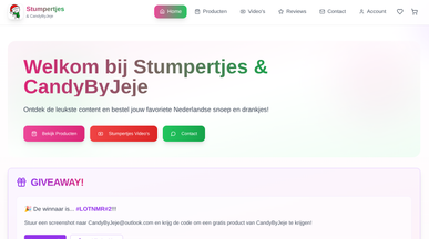 Stumpertjes web-shop/site template preview
