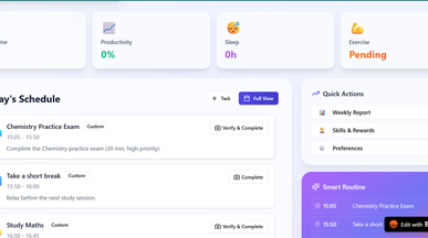 Manage Time template preview