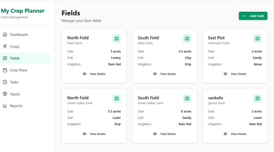 My Crop Planner template preview