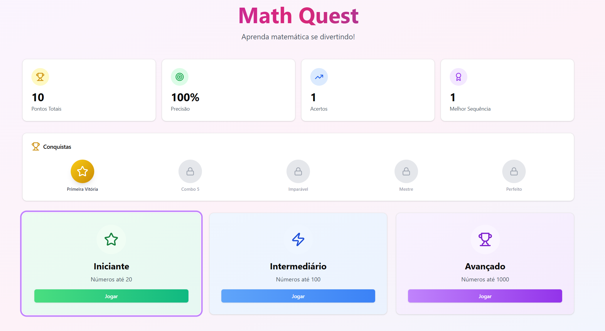MathQuest template preview