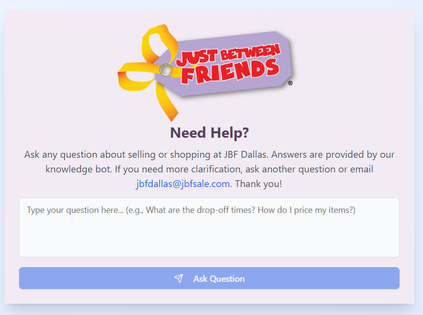 JBF Dallas Bot  template preview