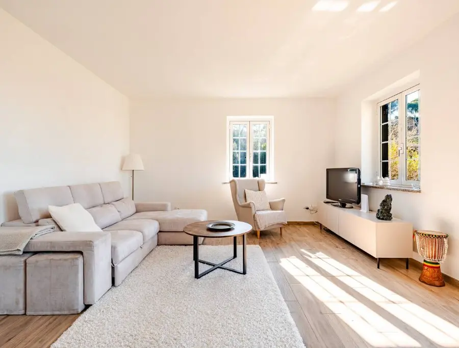 Spacious living room at Villa Aura