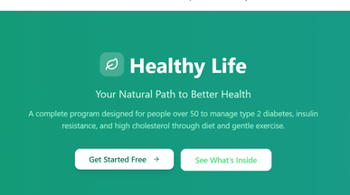 Healthy Life Meal Planner For Type 2 Diabetics template preview
