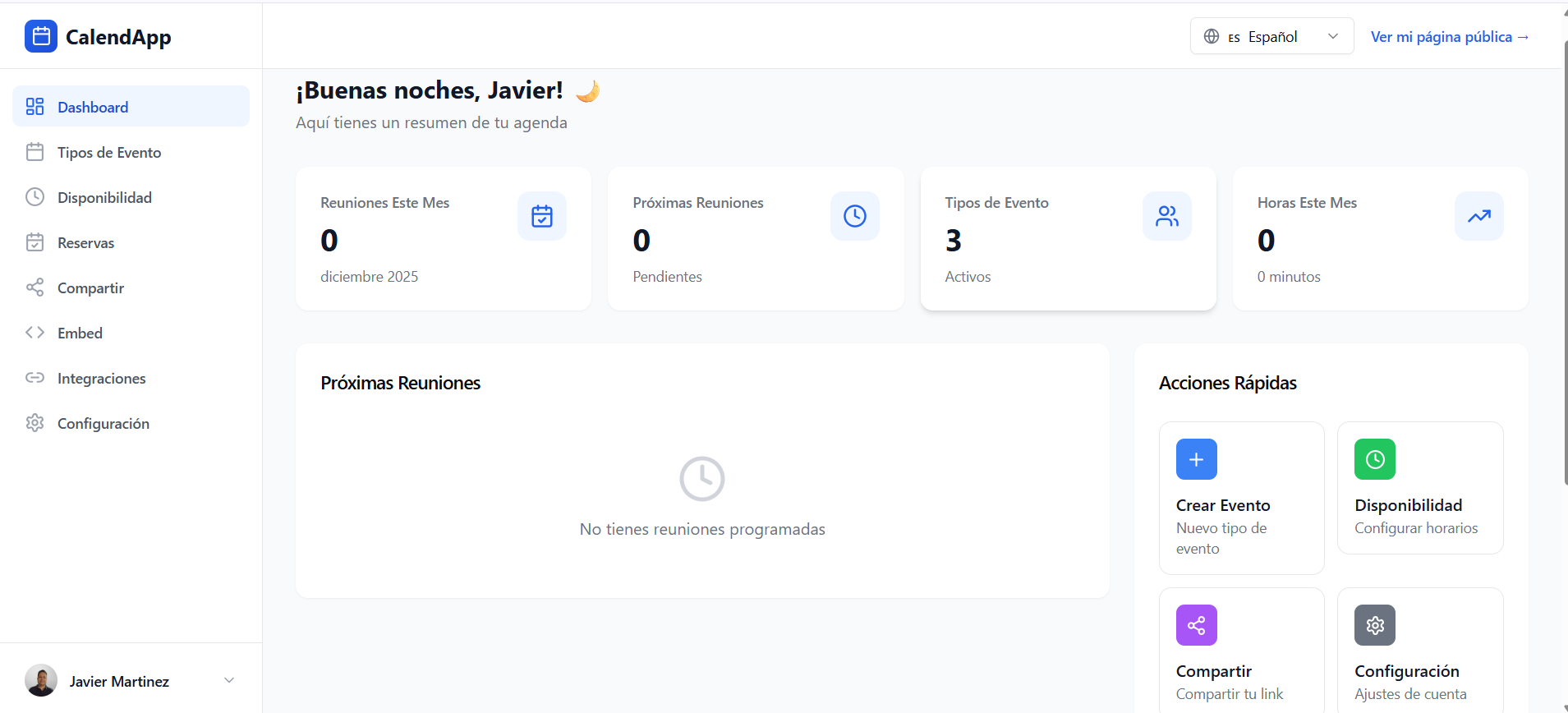 Calendapp template preview