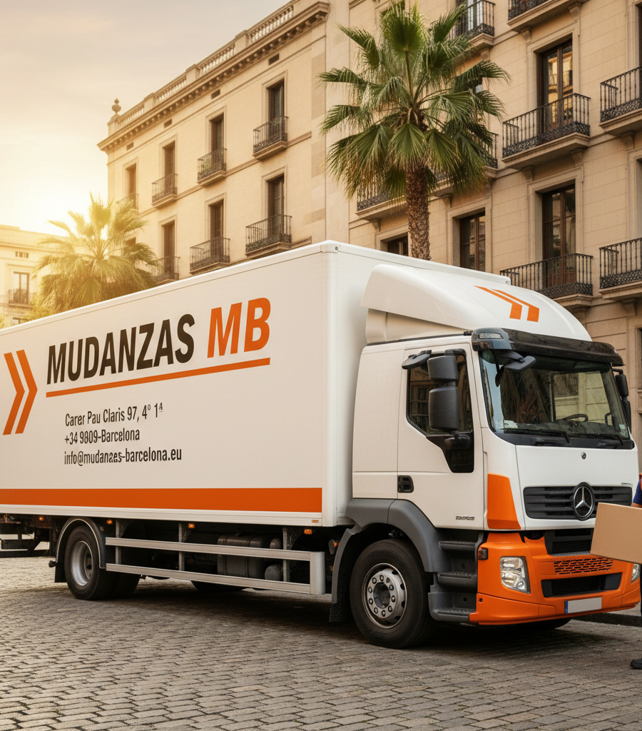 Camión de mudanzas Mudanzas Barcelona MB