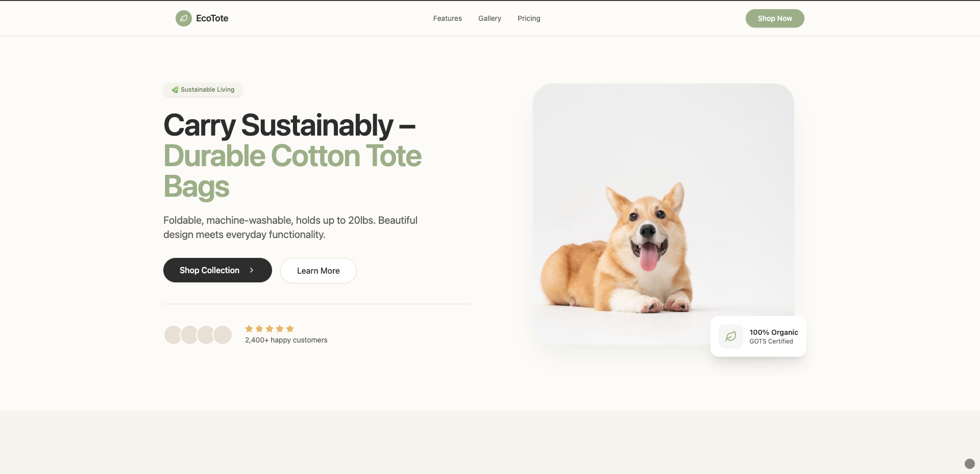 EcoTote Bags template preview