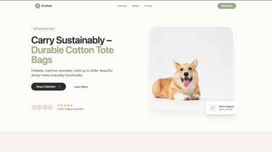 EcoTote Bags template preview