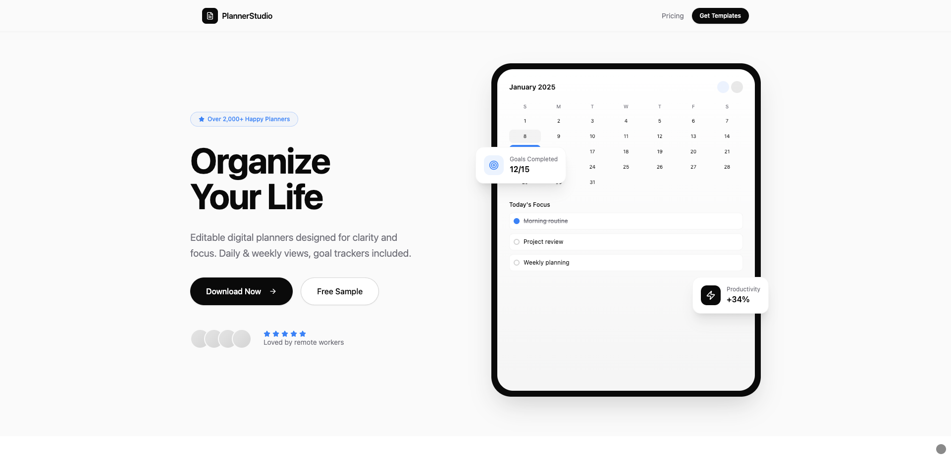 PlannerStudio template preview