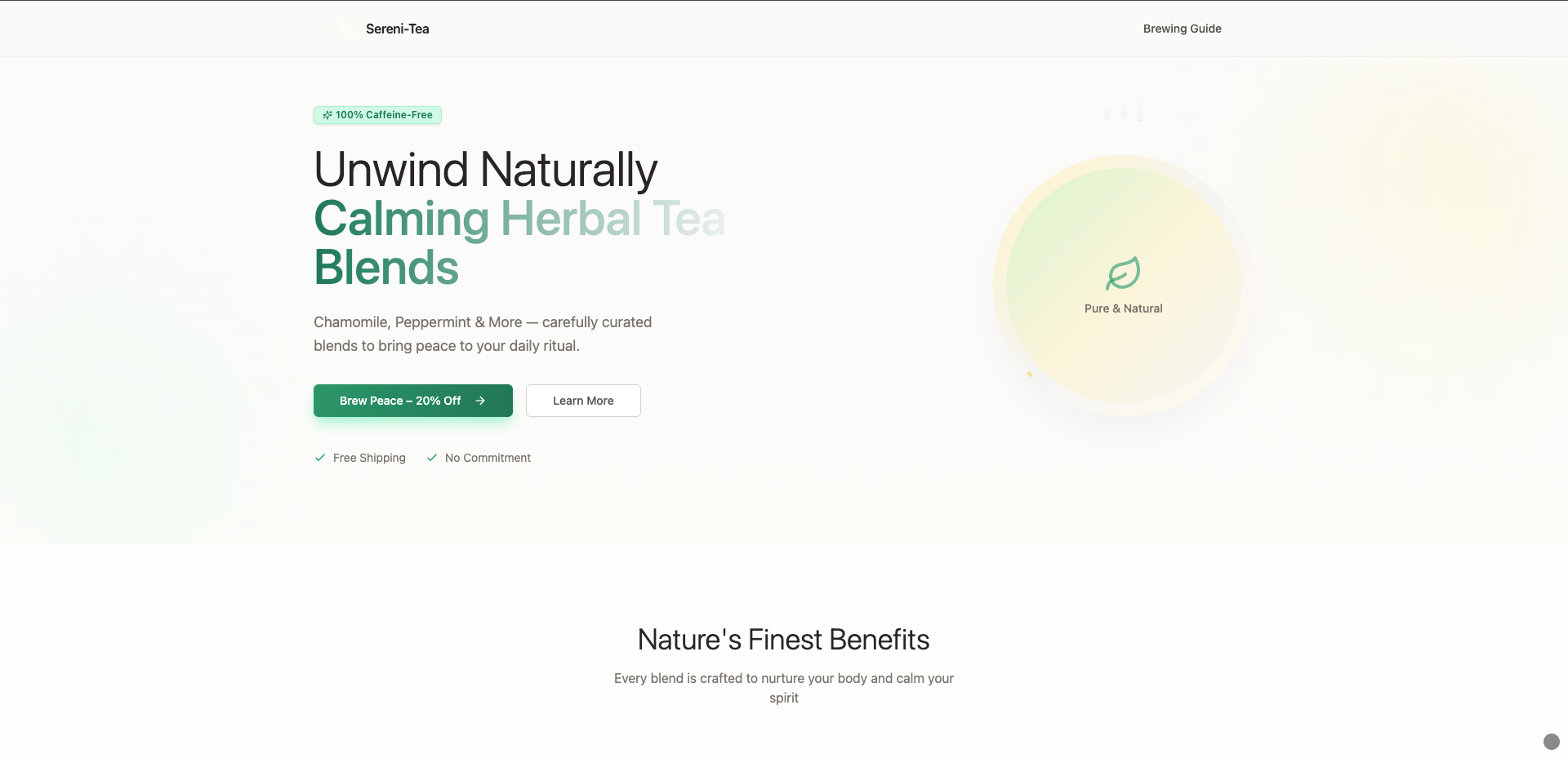 Sereni-Tea template preview