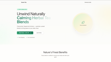 Sereni-Tea template preview