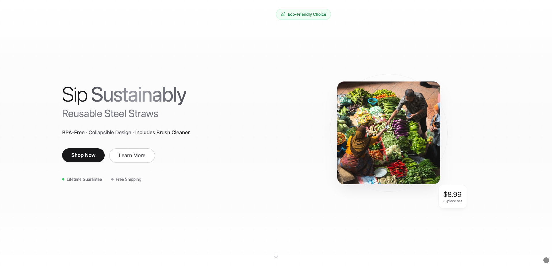 Sip Sustainably template preview