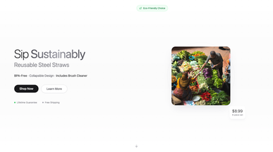 Sip Sustainably template preview
