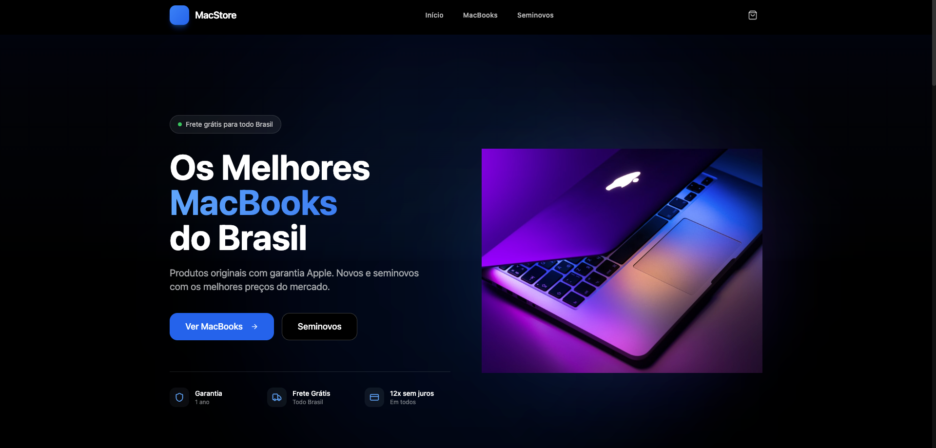 MacBook Marketplace template preview