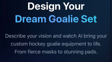 Goalie pad designer AI template preview