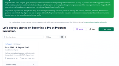 Program Evaluation Pro template preview