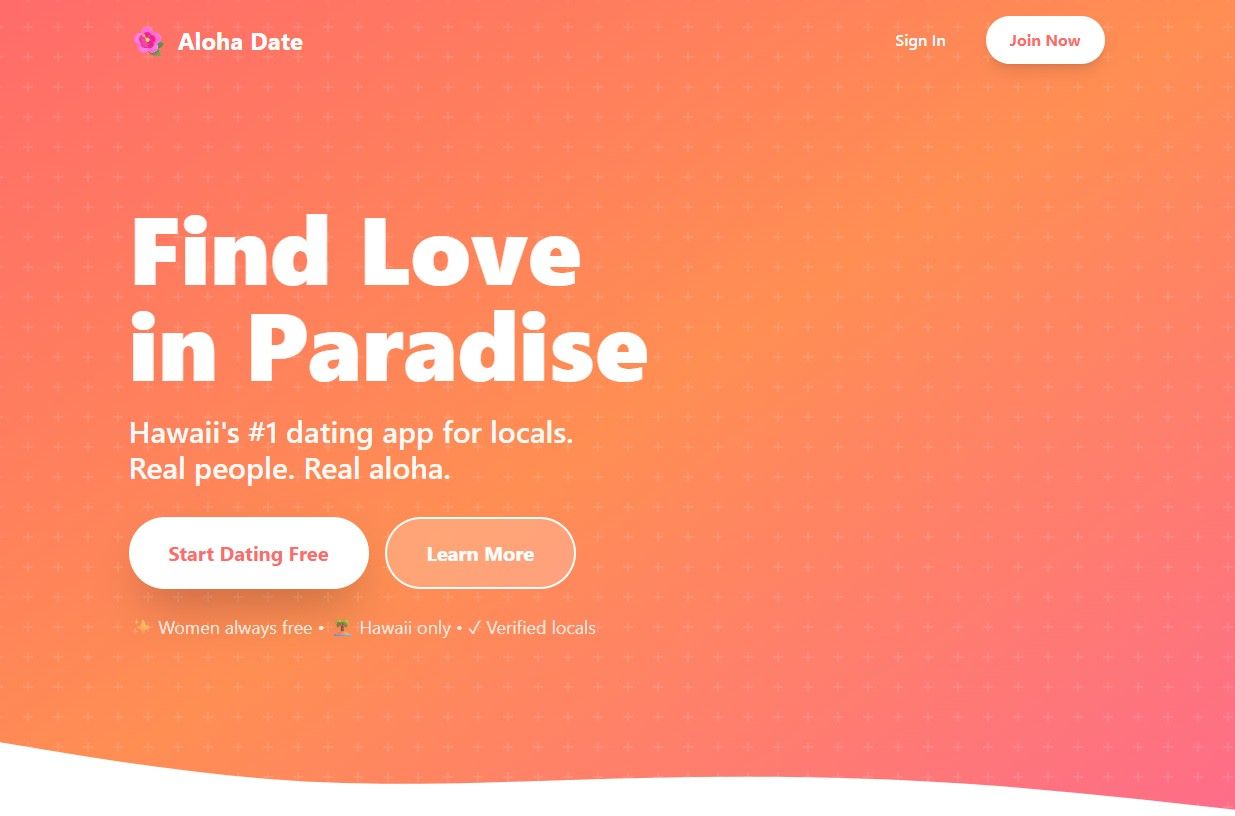 Aloha Date Hawaii template preview