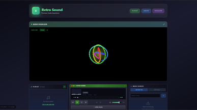 Retro Sound Player template preview