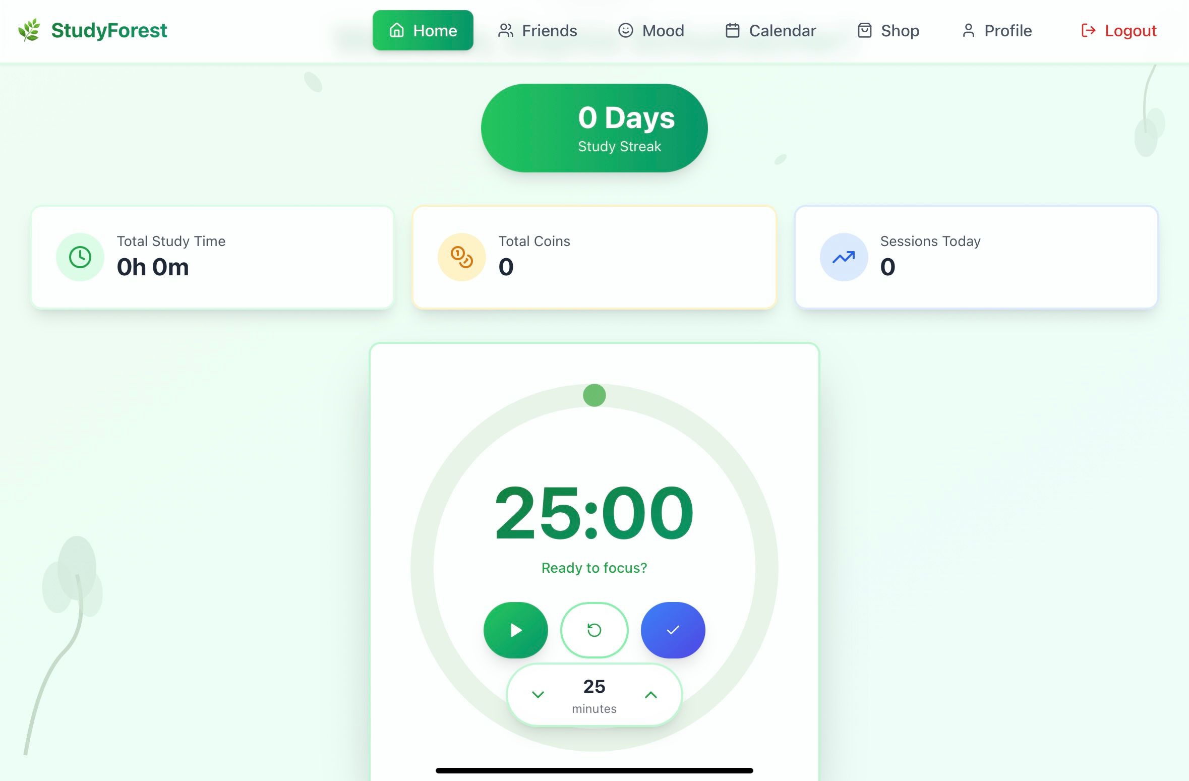 StudyForest template preview