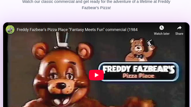 freddy fazbears pizza template preview
