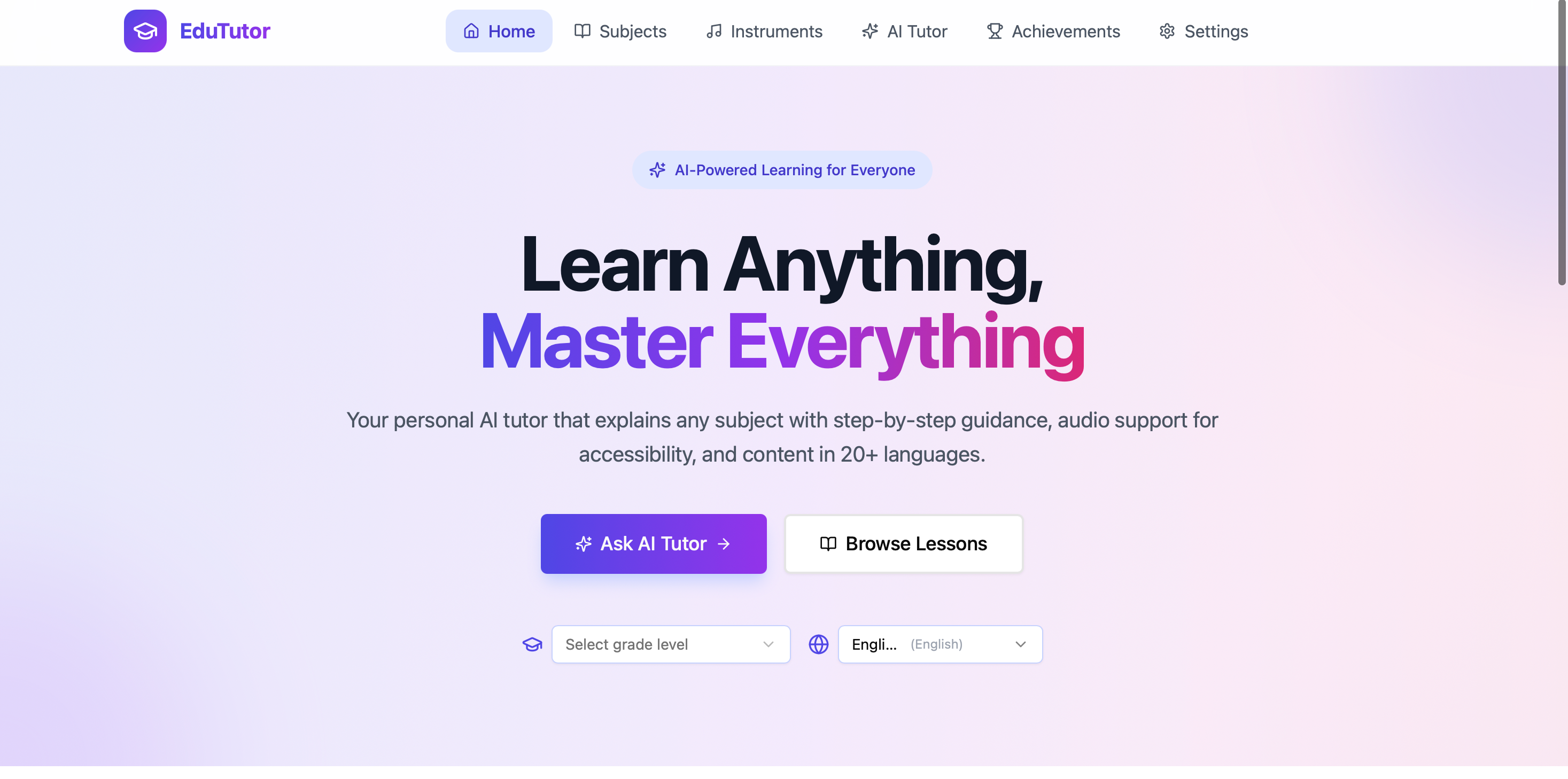 Learn with Shanty template preview