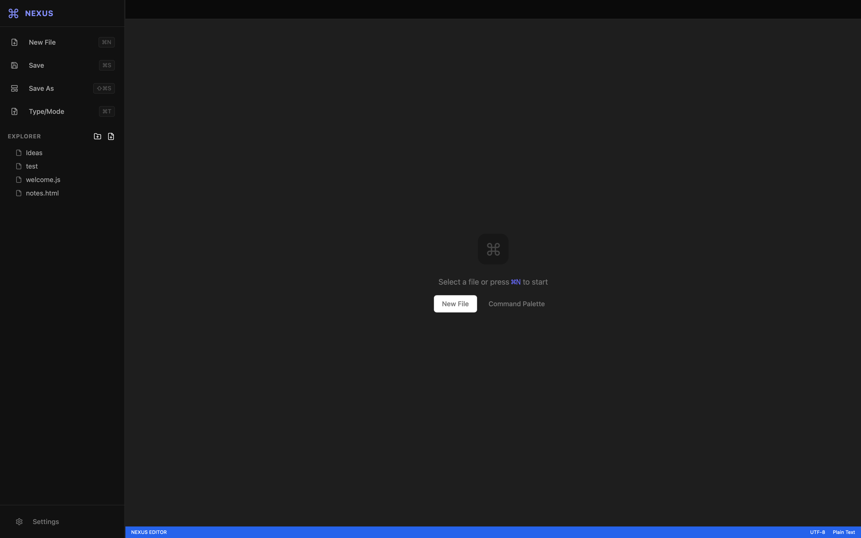 Nexus Text Editor template preview