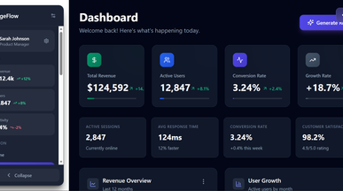EdgeFlow UI template preview