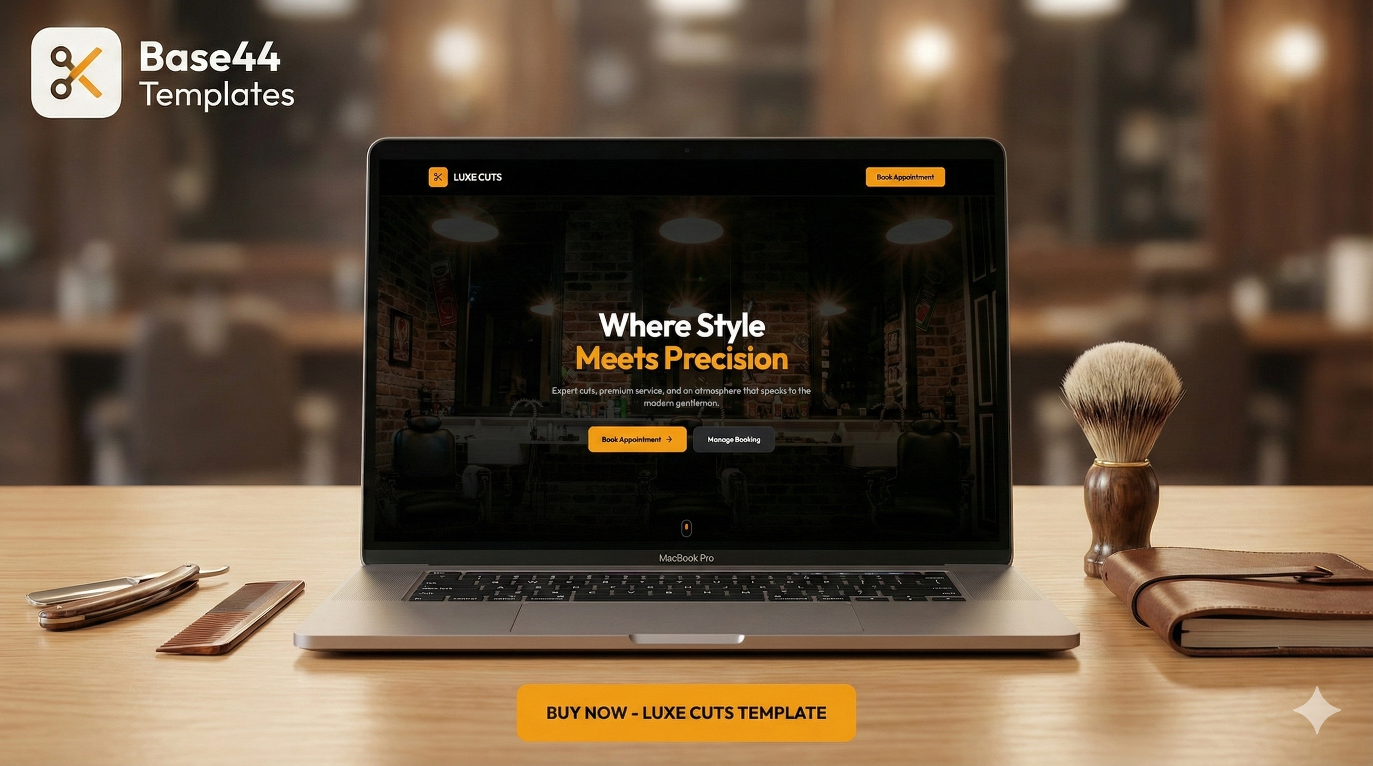 Vibe Cut – Barber Shop Booking & Management template preview