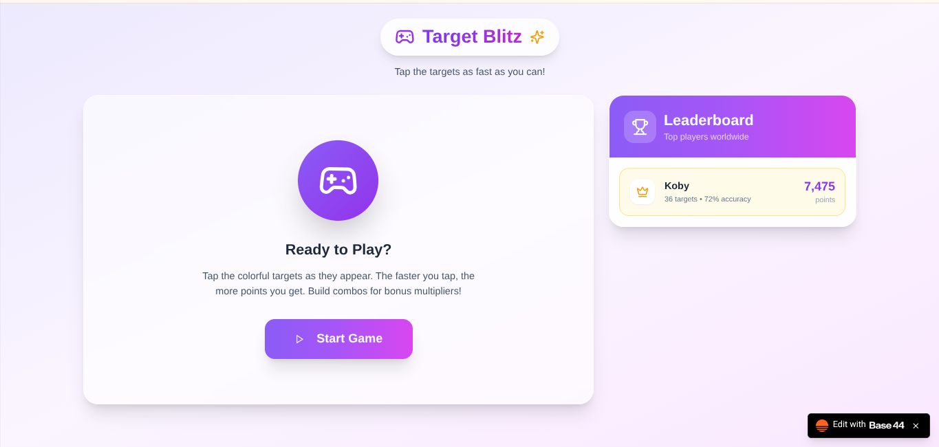 Target Game template preview