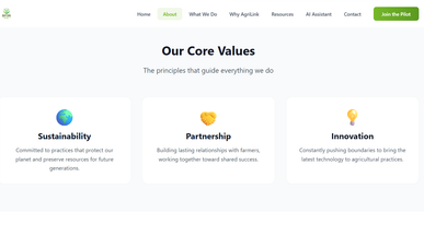 AgriLink Website template preview