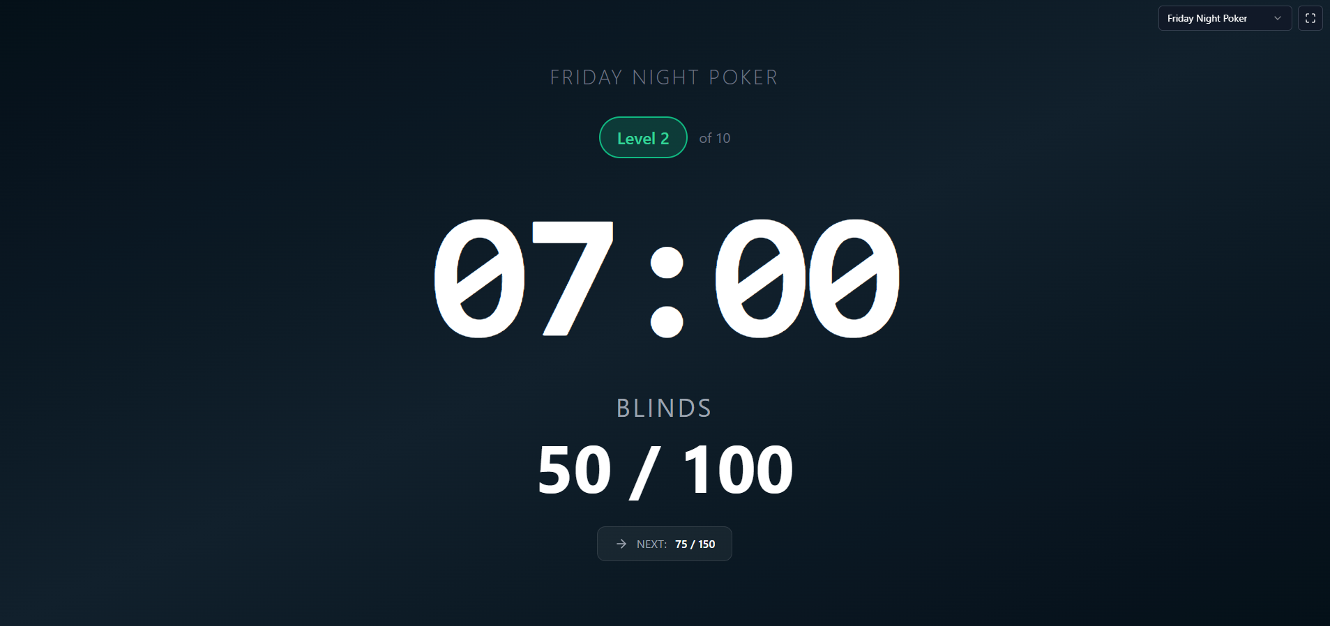 Poker Clock template preview