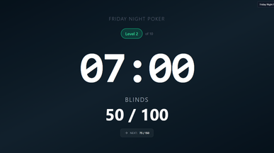 Poker Clock template preview
