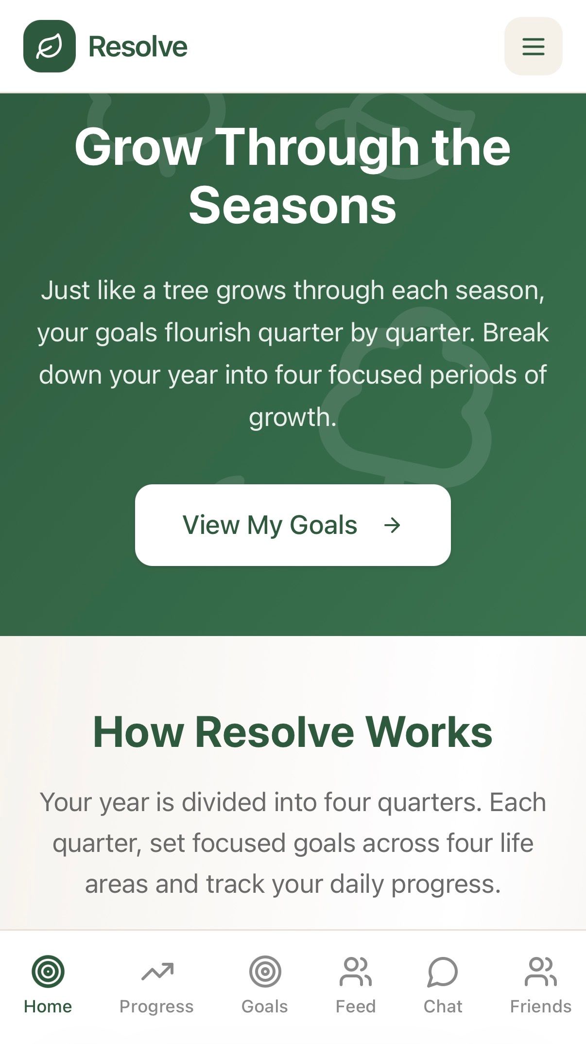 Resolve habit app template preview