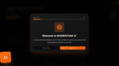 Momentum app template preview