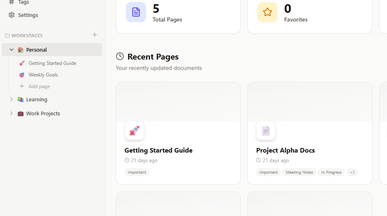 Workspace Knowledge Base UI template preview